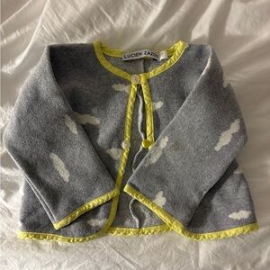 Lucien Zazou Gray and Yellow Cardigan